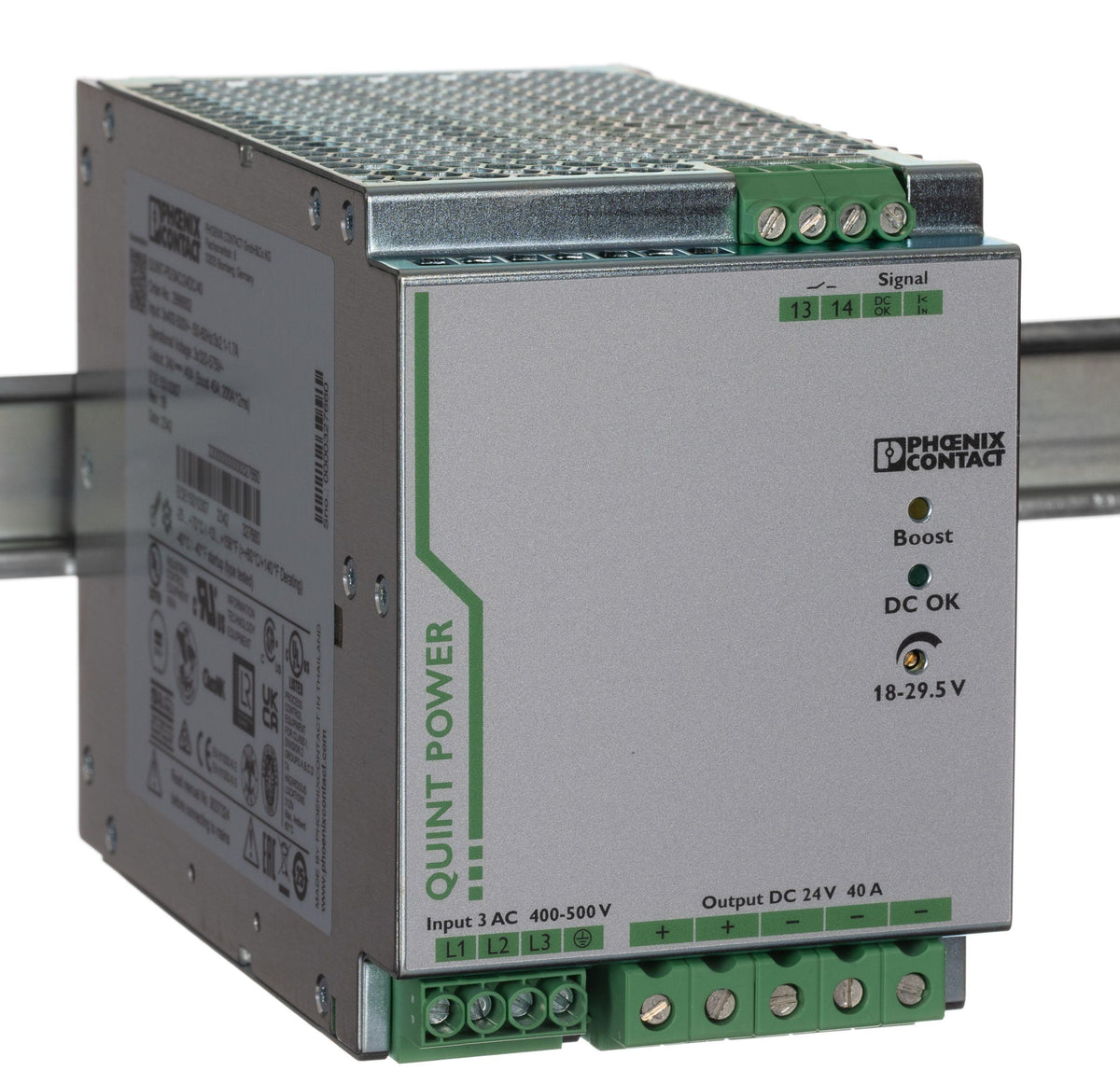 Phoenix Contact QUINT POWER industrial 24V DC DIN rail power supply