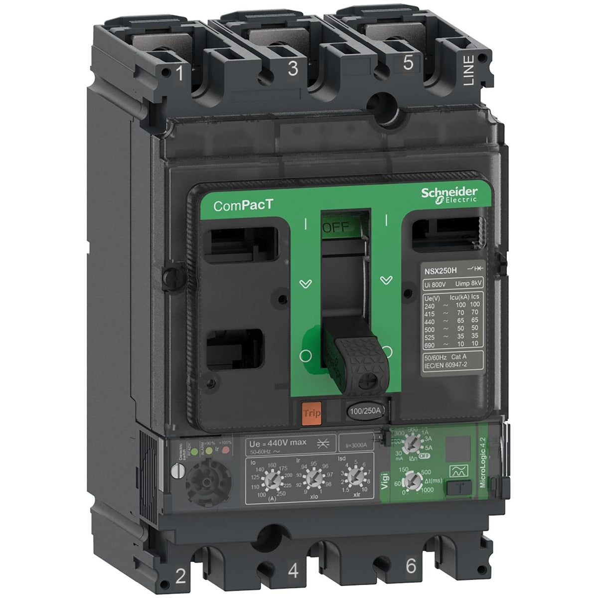 Schneider Electric ComPacT NSX circuit breaker for electrical distribution and protection