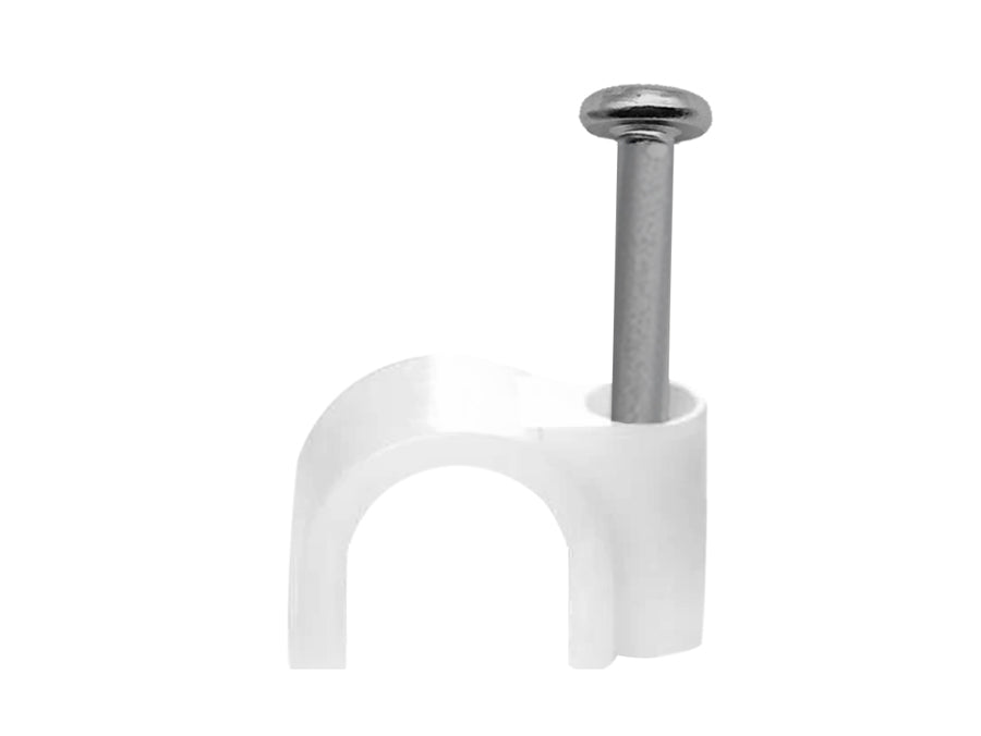 6mm Cable Clips 100 Pack White (CC-W6)