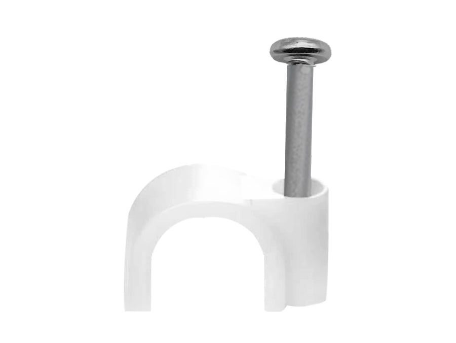 8mm Cable Clips 100 Pack White (CC-W8)