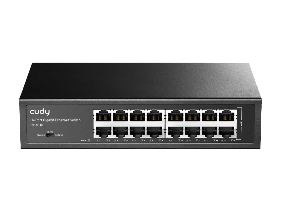 Cudy GS1016 16-port Gigabit unmanaged Ethernet switch for desktop or rack mounting