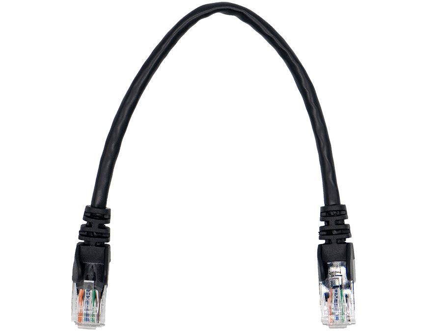 Linkbasic 22cm UTP Cat5e Flylead Black - Linkbasic FLY-0.2BL