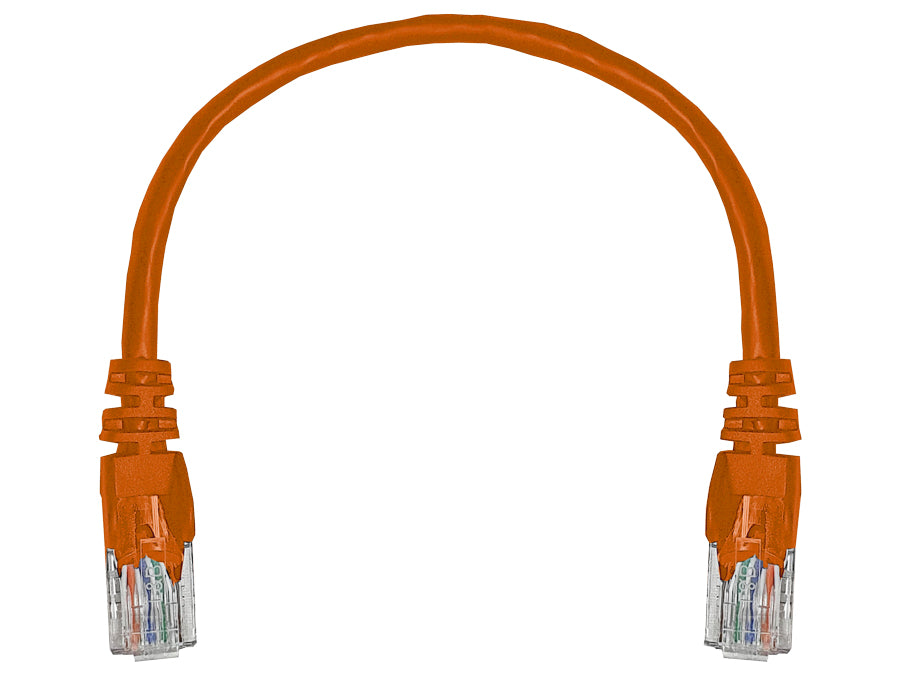 Linkbasic 22cm UTP Cat5e Flylead Orange - Linkbasic FLY-0.2O