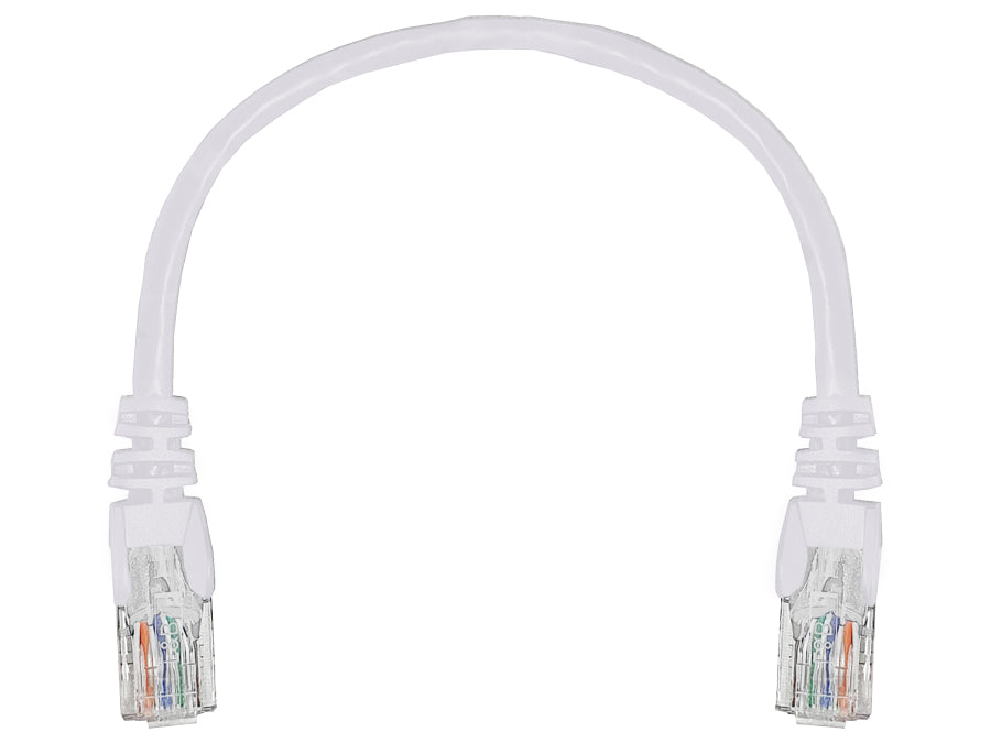 Linkbasic 22cm UTP Cat5e Flylead White - Linkbasic FLY-0.2W