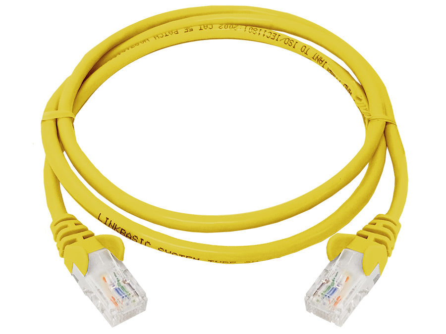 Linkbasic 1 m UTP Cat5e Flylead Yellow - Linkbasic FLY-1Y