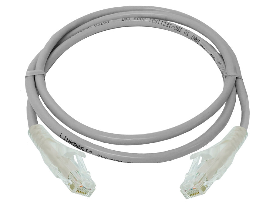 Linkbasic 1 m UTP Cat6a Flylead Grey - Linkbasic FLY-6A-1