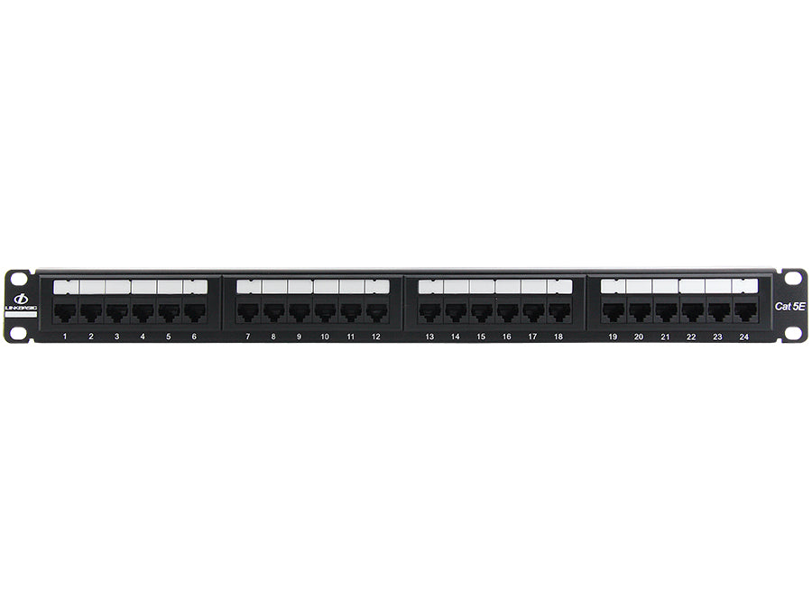 Linkbasic 24 Port Cat5e Rack Mount Patch Panel - Linkbasic LB-PP24
