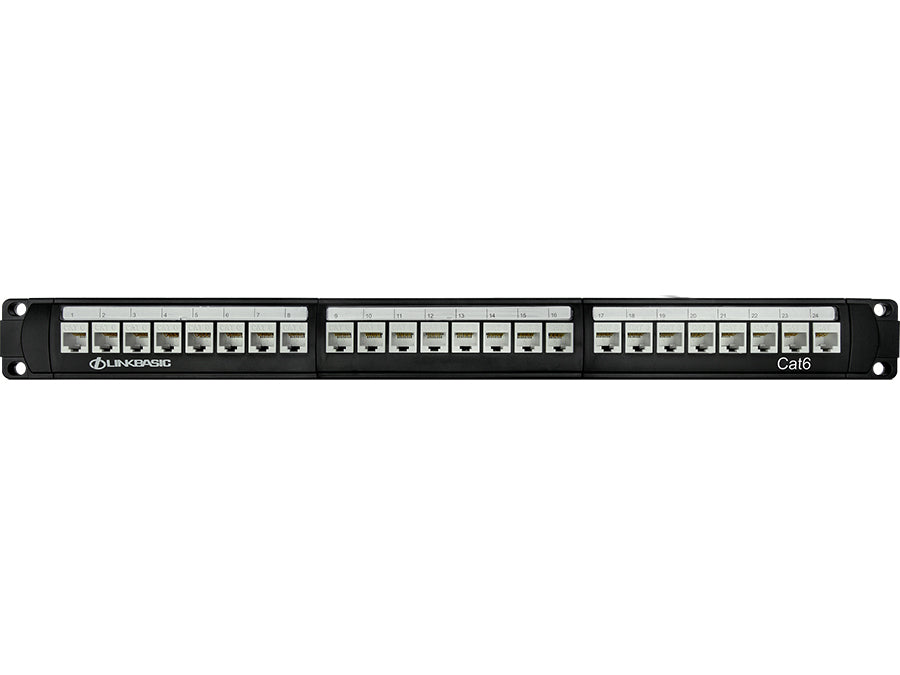 Linkbasic 24 Port Cat6 Rack Mount Patch Panel - Linkbasic LB-PP246