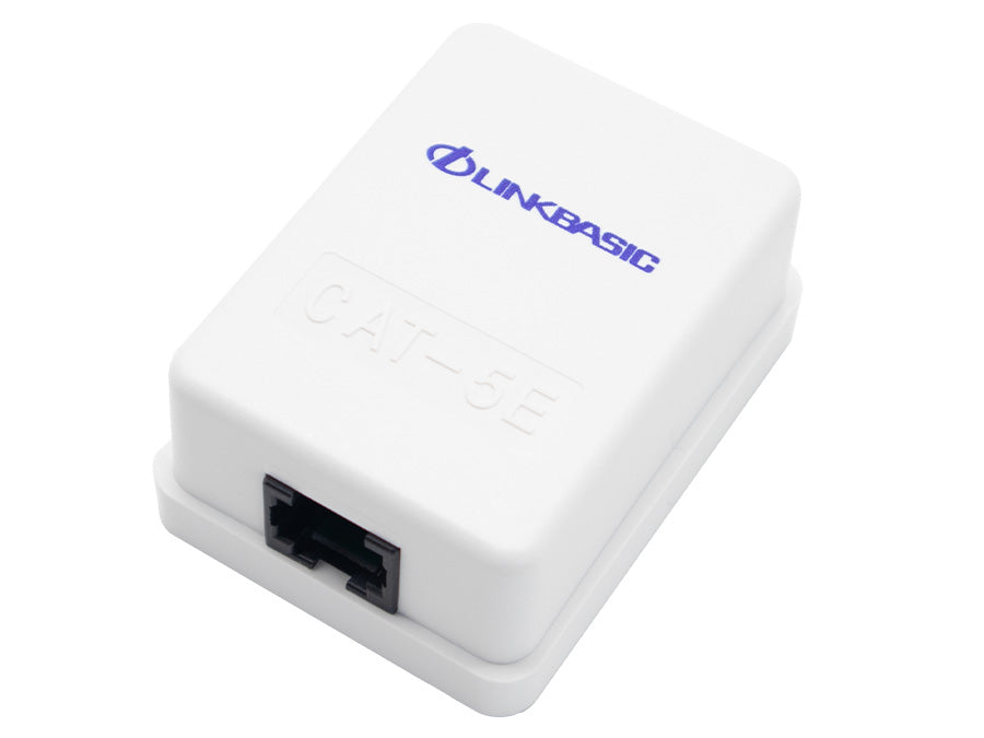 Linkbasic Cat5e Single Surface Mount Box - Linkbasic LB-SM1