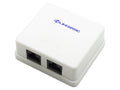 Linkbasic Cat6 Double Surface Mount Box - Linkbasic LB-SM4