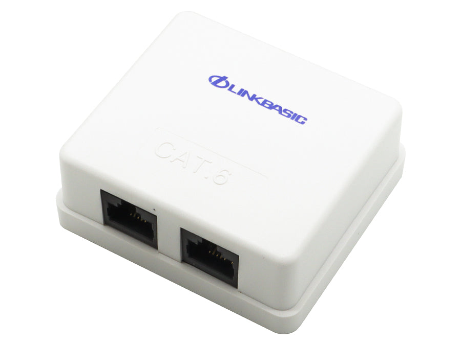 Linkbasic Cat6 Double Surface Mount Box - Linkbasic LB-SM4