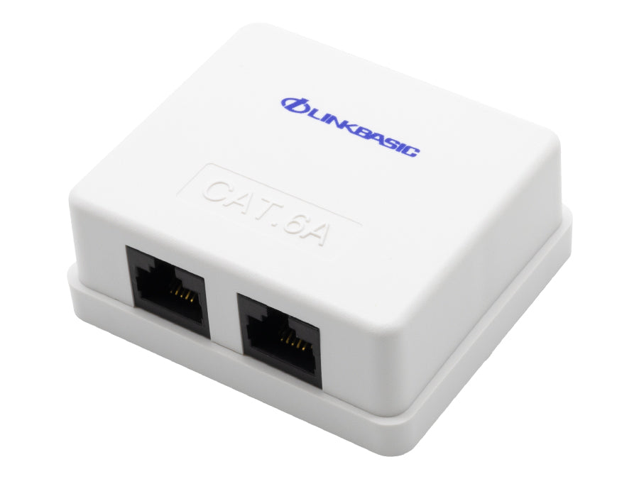 Linkbasic Cat6a Double Surface Mount Box - Linkbasic LB-SM6
