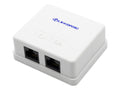 Linkbasic Cat6a Double Surface Mount Box - Linkbasic LB-SM6