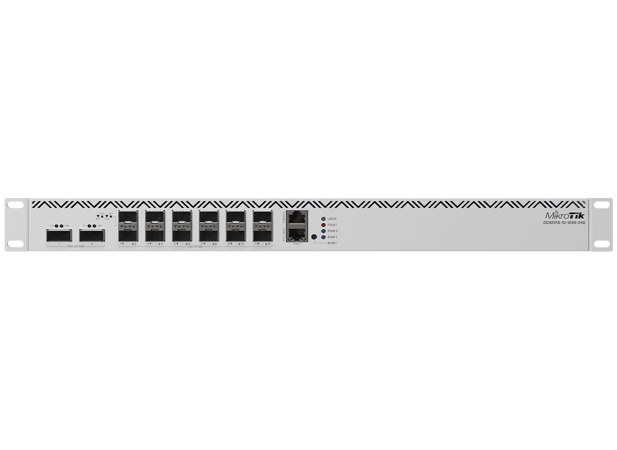 MikroTik CCR2216SP Cloud Core 12 Port SFP28 2 QSFP28 16 Core Router product image