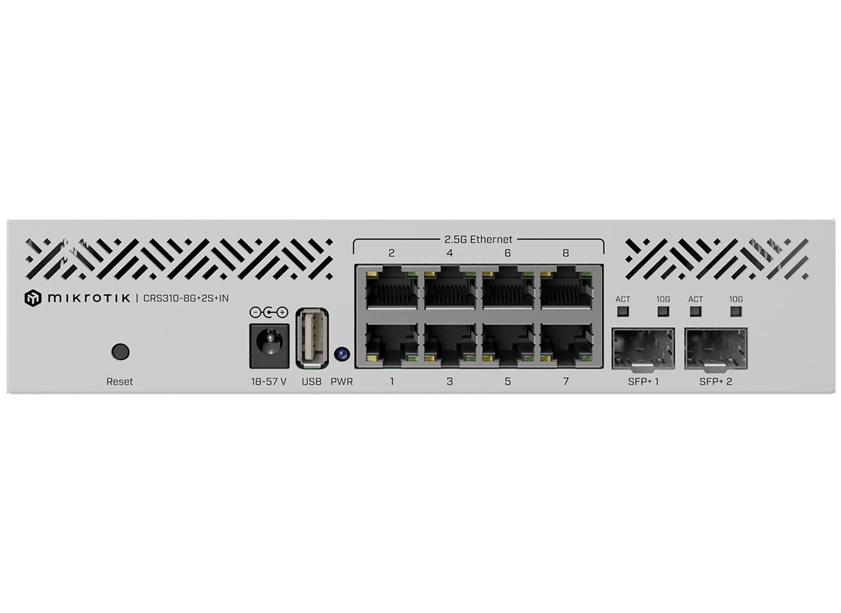 MikroTik CRS310 Cloud Router Switch 8 Port 2.5Gbps Ethernet 2SFP+ product image