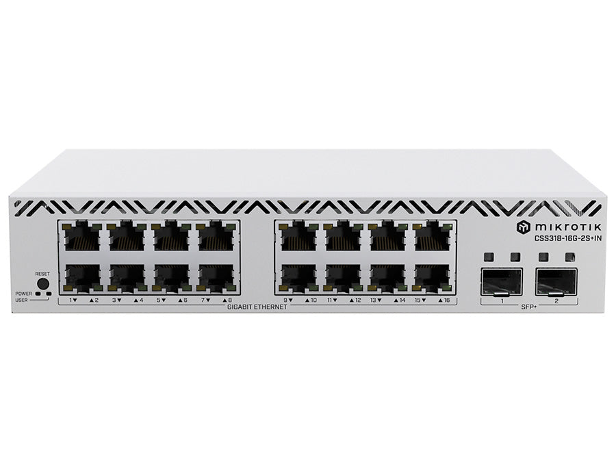 MikroTik CSS318 SWoS Cloud Smart Switch 16 Port Gigabit 2 SFP+ product image