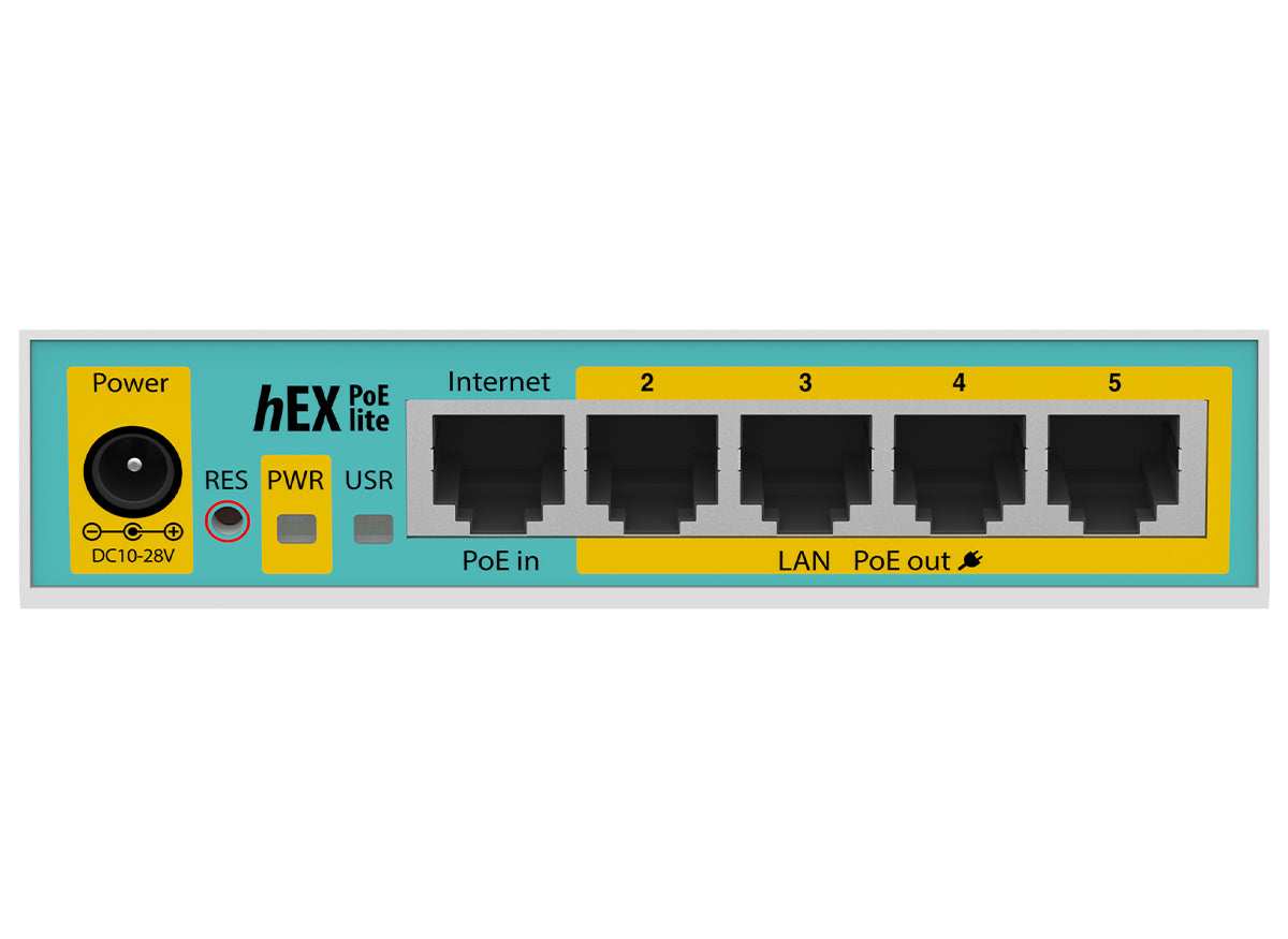 MikroTik HEXPOEL hEX PoE Lite 5 Port Ethernet 4 PoE Router product image