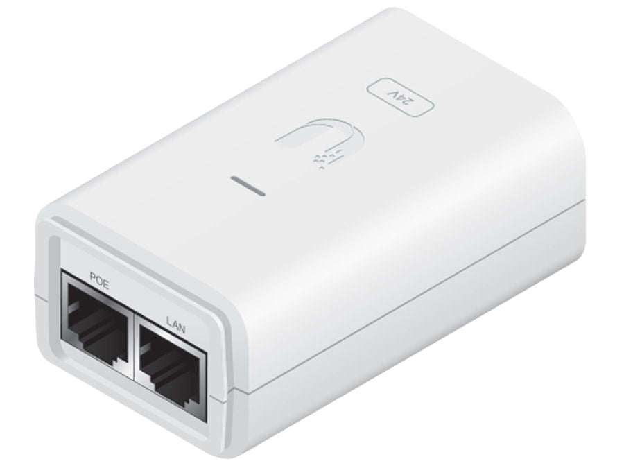 Ubiquiti Gigabit PoE Adapter 24V 24W with No Cable - Ubiquiti UPOE24-24W