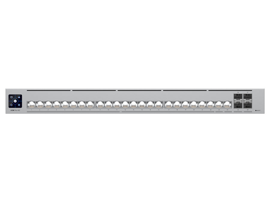 Ubiquiti USW-PRO-HD24 UniFi 24 Port 2x 10Gbps 22x 2.5Gbps 4SFP+ Pro HD Switch product image