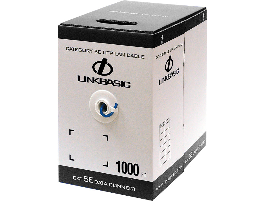 Linkbasic 305m Box Cat5e Solid Blue UTP Cable - Linkbasic UTP-305B
