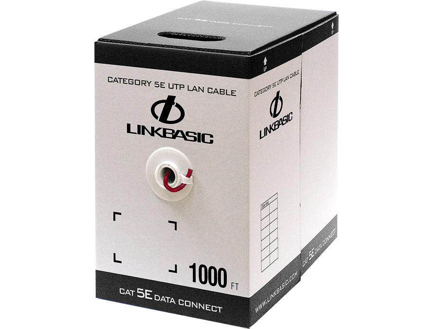Linkbasic 305m Box Cat5e Solid Red UTP Cable - Linkbasic UTP-305R