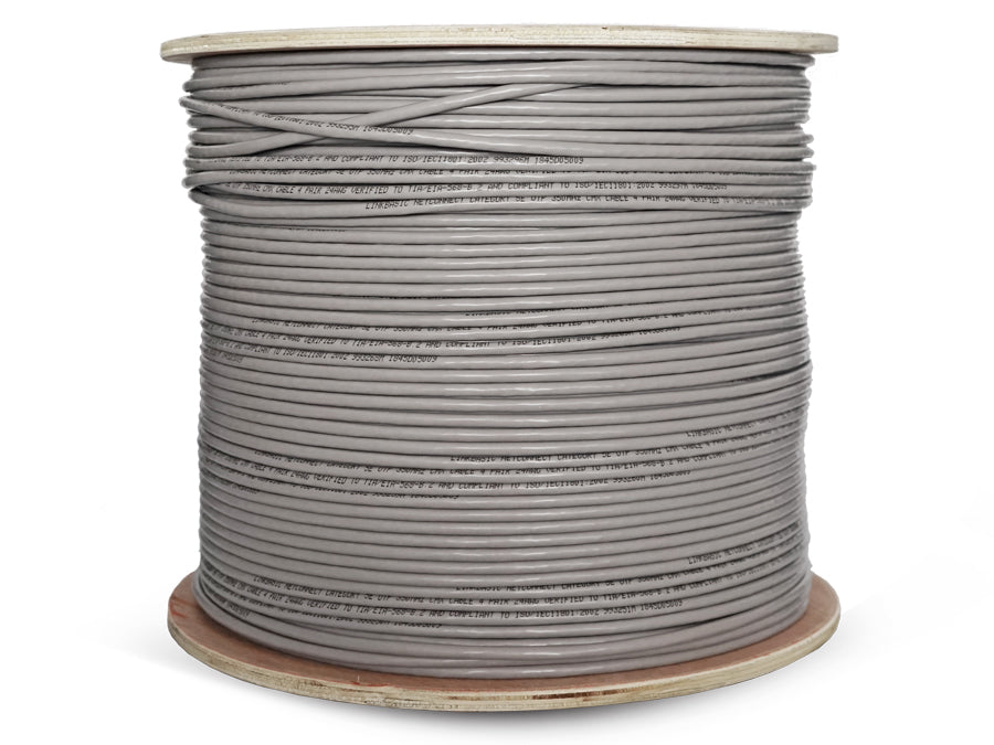 Linkbasic 500m Drum Cat5e Solid Grey UTP Cable - Linkbasic UTP-500