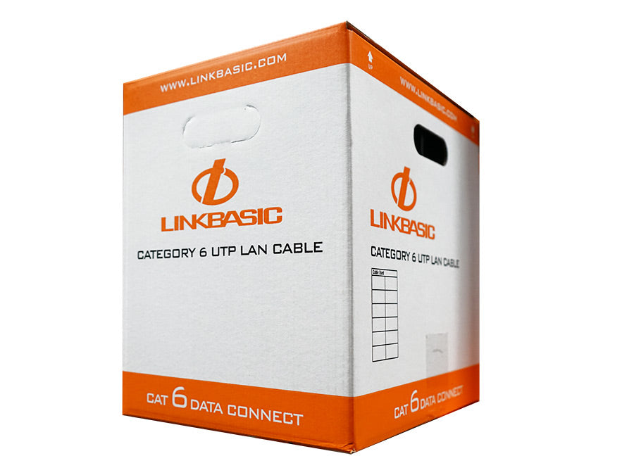 Linkbasic 305m Box Cat6 Solid Grey UTP Cable - Linkbasic UTP-6305