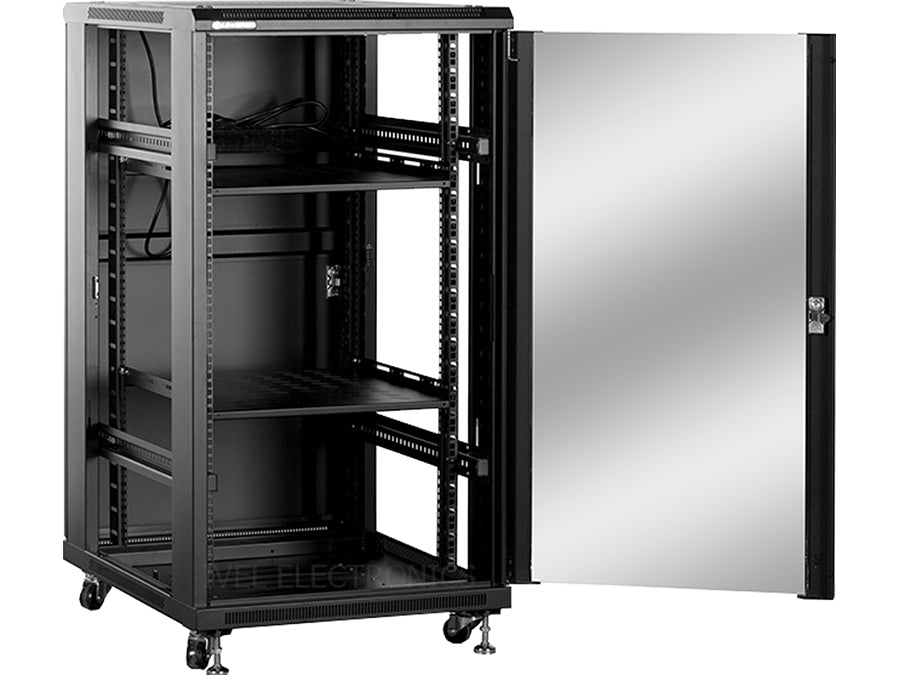 Linkbasic 22U 600 Deep Cabinet 2 Fans & 2 Shelves – product view 2