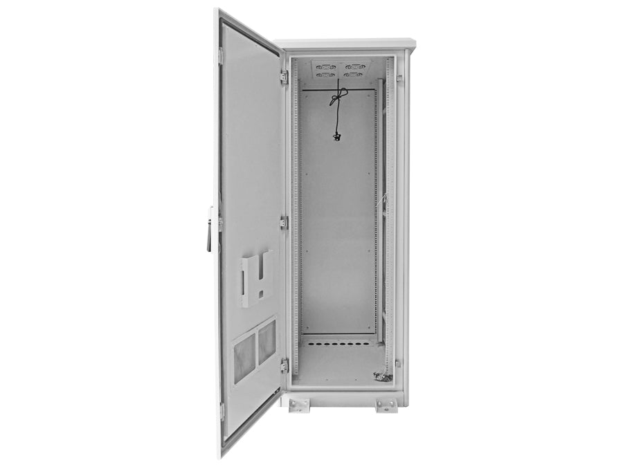 42U 800mm Deep Outdoor Cabinet with 4 fans – product view 3