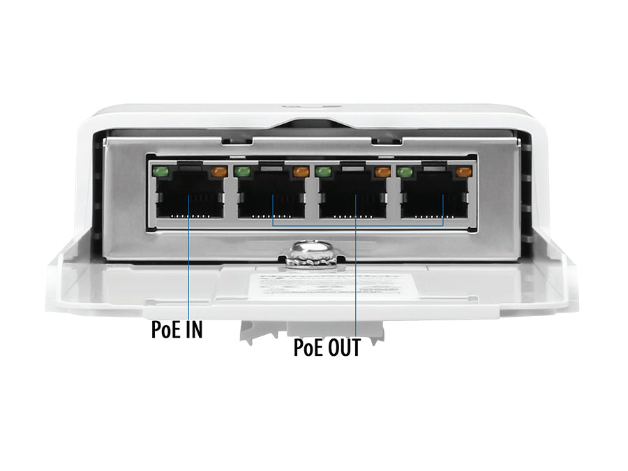 Ubiquiti NS4 NanoSwitch Outdoor 4 Port Gigabit with 3 POE Out – product view 3