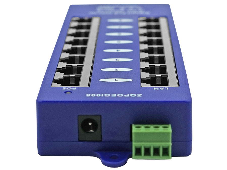 8 Port Gigabit Passive PoE Injector – product view 2
