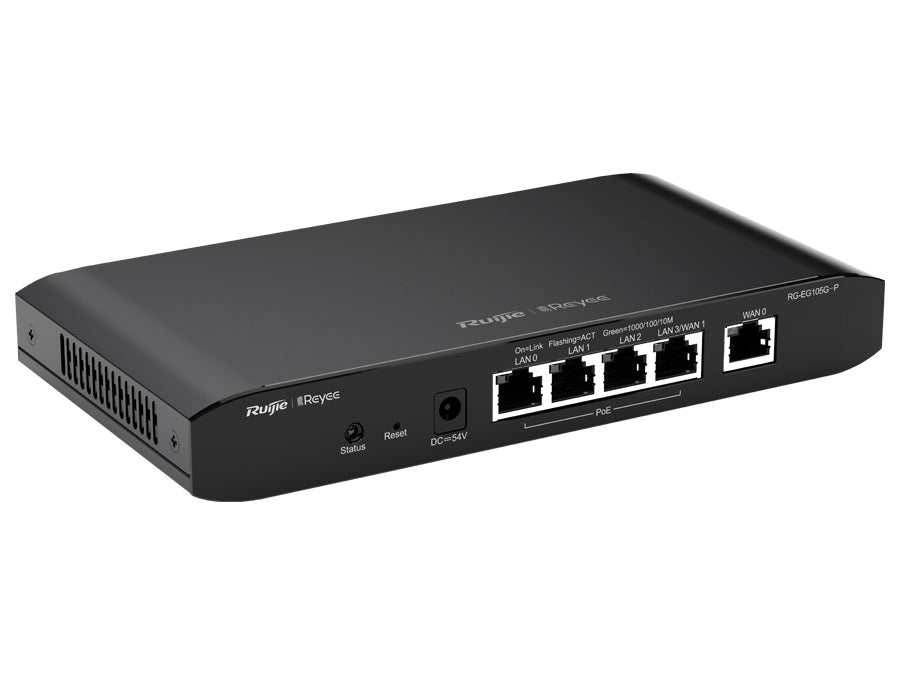 Reyee RG-EG105GP 5 Port Gigabit 2 WAN 4 PoE 54W 100 User Cloud Router – product view 5