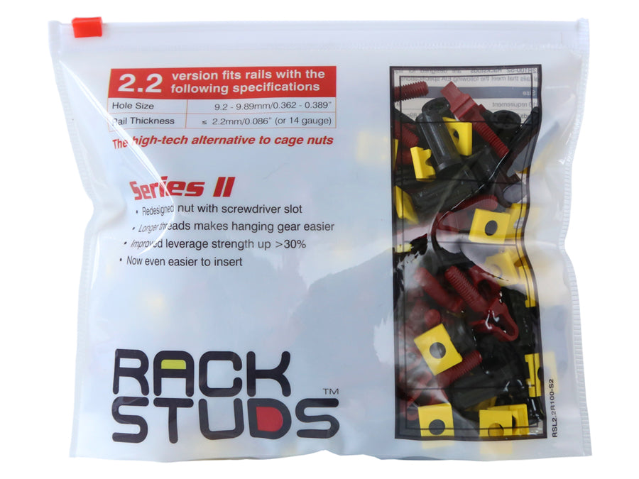 Rackstuds 2.2mm 100 Pack Red – product view 2