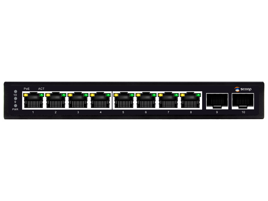 SPS-8G2S 8 Port Gigabit PoE 96W 2SFP Switch – product view 2