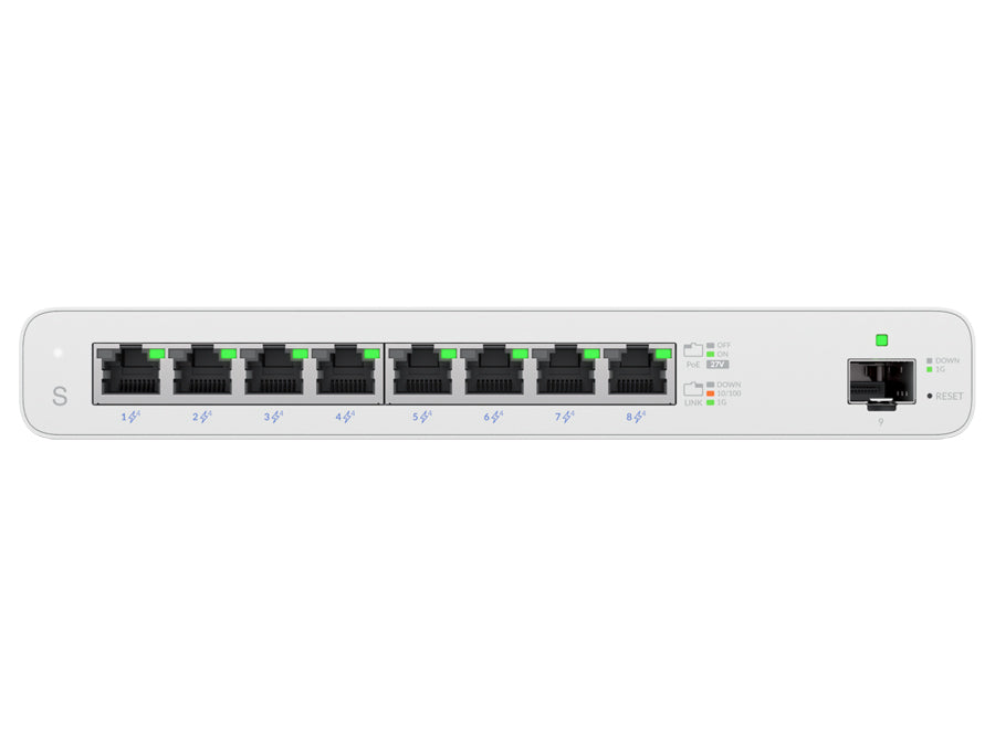 Ubiquiti UISP-S UISP Switch 8 Port Gigabit PoE 110W 1SFP – product view 2